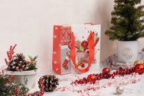 Weihnachts-Geschenktüten aus Papier, 145x57x142mm, mit Henkelband – 12 Stück Weihnachts-Geschenktüten aus Papier, 145x57x142mm, mit Henkelband – 12 Stück
