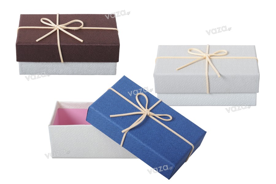 Carton for 150x90x55 paper gift box with 6 string leather cord