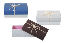 Papierschachtel für Geschenke 150x90x55 mit Suede-Schnur- 6 Stücke