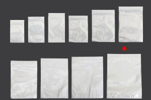 Plastiktüten 300x400 mm mit Reißverschluss, weißer Rückseite und transparenter Vorderseite - 100 Stück-4