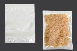 Plastiktüten 300x400 mm mit Reißverschluss, weißer Rückseite und transparenter Vorderseite - 100 Stück-1