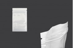 Σακουλάκια πλαστικά 60x100 mm με κλείσιμο zip, λευκή πίσω όψη και διάφανο μπροστά - 100 τμχ