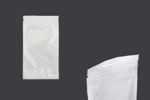 Sachets en plastique 90 x 160 mm avec fermeture éclair, dos blanc et face transparente - 100 pcs-εικόνα_σύνθεση