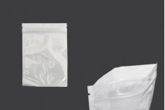 Σακουλάκια πλαστικά 105x150 mm με κλείσιμο zip, λευκή πίσω όψη και διάφανο μπροστά - 100 τμχ