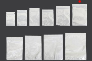 Sachets en plastique 160 x 240 mm avec fermeture éclair, dos blanc et face transparente - 100 pcs-εικόνα_σύνθεση