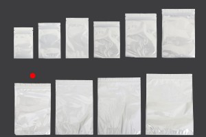Sachets en plastique 180 x 260 mm avec fermeture éclair, dos blanc et face transparente - 100 pcs-εικόνα_σύνθεση