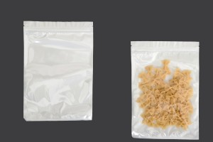 Sachets en plastique 180 x 260 mm avec fermeture éclair, dos blanc et face transparente - 100 pcs-εικόνα_προϊοντική