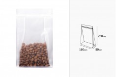 Σακουλάκια τύπου Doy Pack διάφανα με κλείσιμο "zip" και δυνατότητα σφράγισης με θερμοκόλληση 160x80x260 mm - 50 τμχ