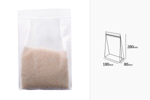 Standbodenbeutel transparent mit Druckverschluss,verschließbar 180x80x280mm - 50 Stücke-bildabmessungen