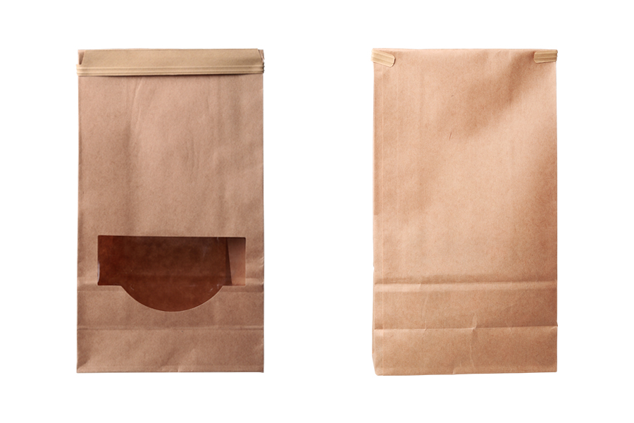 Sacs en papier kraft 120 x 60 x 245 mm avec fenêtre et fil de fer pour la fermeture Sacs en papier kraft 120 x 60 x 245 mm avec fenêtre et fil de fer pour la fermeture