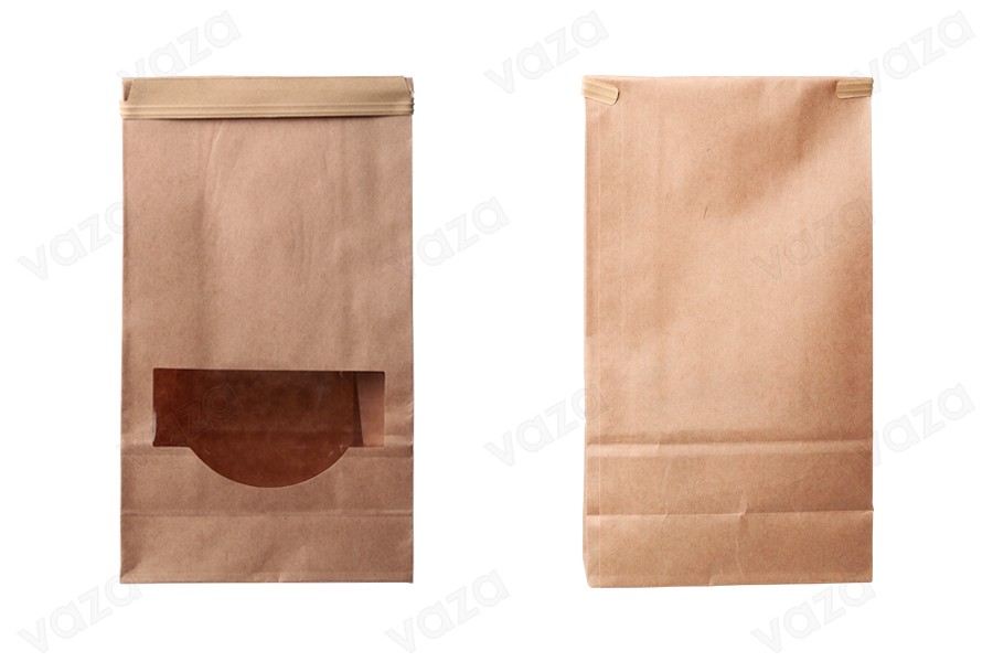 Sacs en papier kraft 120 x 60 x 245 mm avec fenêtre et fil de fer pour la fermeture-εικόνα_διαστάσεις