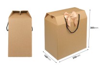 Gift box - bag 250x160x305 mm eco-friendly kraft paper with bow and handle - 12 pcs Gift box - bag 250x160x305 mm eco-friendly kraft paper with bow and handle - 12 pcs