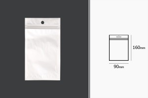 Plastikbeutel 90x160mm mit Druckverschluss und Loch -100 Stücke-εικόνα_διαστάσεις