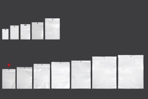 Plastikbeutel 160x240 mm mit Druckverschluss und Loch -100 Stücke-5