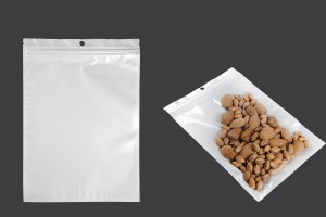 Σακουλάκια πλαστικά με κλείσιμο zip 180x260 mm, λευκή πίσω όψη και διάφανο μπροστά, με τρύπα και δυνατότητα σφράγισης με θερμοκόλληση - 100 τμχ-εικόνα_προϊοντική