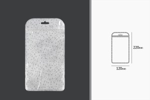 Sachets avec fermeture éclair 120 x 220 mm, dos non tissé, face transparente et eurohole - 50 pcs-εικόνα_διαστάσεις