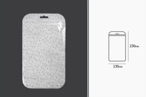 Beutel non woven 130x230 mm mit Druckveschluss und Euroloch -50 Stücke-εικόνα_διαστάσεις