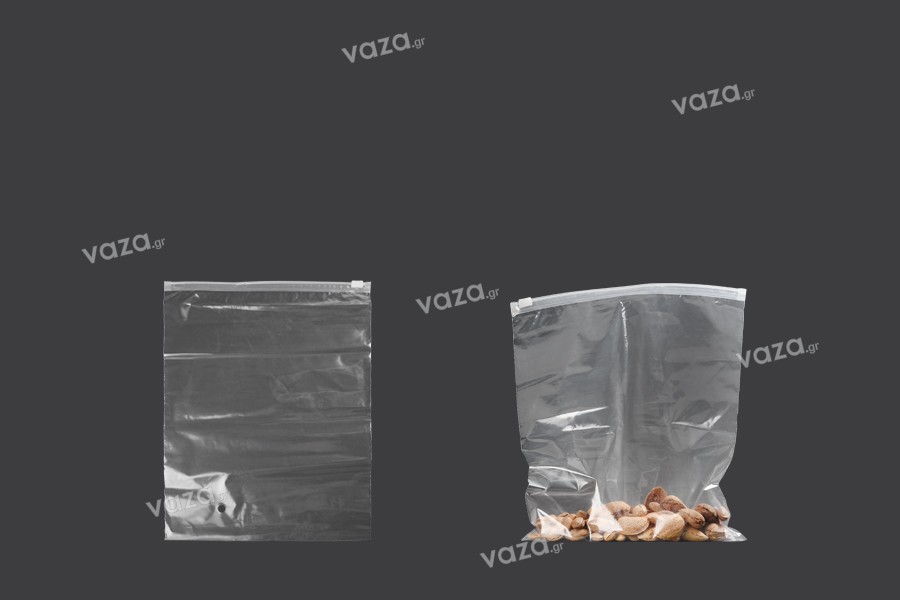 Σακουλάκια με κλείσιμο zip 220x280 mm πλαστικά, διαφανή - 50 τμχ