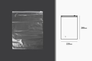 Säcke mit Reißverschluss 220x280 mm Kunststoff, transparent - 50 Stck-εικόνα_διαστάσεις
