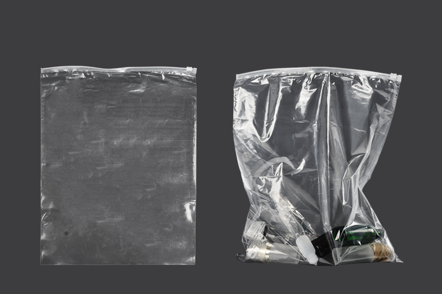 Sac plastique on sale avec fermeture