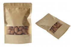 100 Pi/èces Packlinq Doypack Noir Mate avec Zip et Ouverture 10.2 x 6 x 15.2 cm ZBGO2MB 57 g