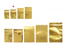 Σακουλάκια αλουμινίου με κλείσιμο "zip" 85x140 mm, διάφανη μπροστά πλευρά και δυνατότητα σφράγισης με θερμοκόλληση - 100 τμχ