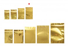 Σακουλάκια αλουμινίου με κλείσιμο "zip" 100x175 mm, διάφανη μπροστά πλευρά και δυνατότητα σφράγισης με θερμοκόλληση - 100 τμχ