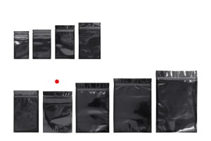 Heat sealable aluminum zip lock pouch with transparent front side in size 140x200 mm - 100 pcs-image_group