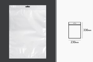 Plastikbeutel 230x330 mm mit Druckverschluss und Euroloch -100 Stücke-2