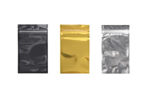 Sachets en aluminium avec fermeture éclair 100 x 175 mm, face avant transparente et possibilité de thermoscellage - 100 pcs-1