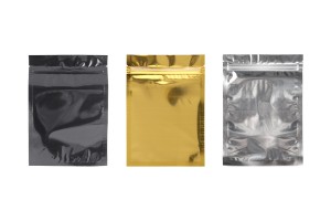 Heat sealable aluminum zip lock pouch with transparent front side in size 140x200 mm - 100 pcs-image_product