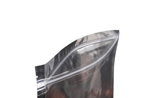 Sachets de type Doypack 160 x 40 x 240 mm dos en aluminium, fenêtre transparente avec fermeture zip et possibilité de fermeture par thermoscellage - 100 pcs-εικόνα_σύνθεση