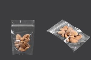 Sachets de type Doypack 100 x 30 x 150 mm transparents avec fermeture zip et possibilité de fermeture par thermoscellage - 100 pcs-εικόνα_σύνθεση