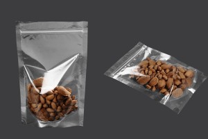 Transparent Doypack stand-up pouch with zipper, also heat-sealable in size 160x40x240 mm - 100 pcs.-image_group