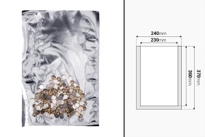 Qese alumini 240x370 mm me mundësi mbyllje me ngjitje termike - 100 copë                  -bildabmessungen