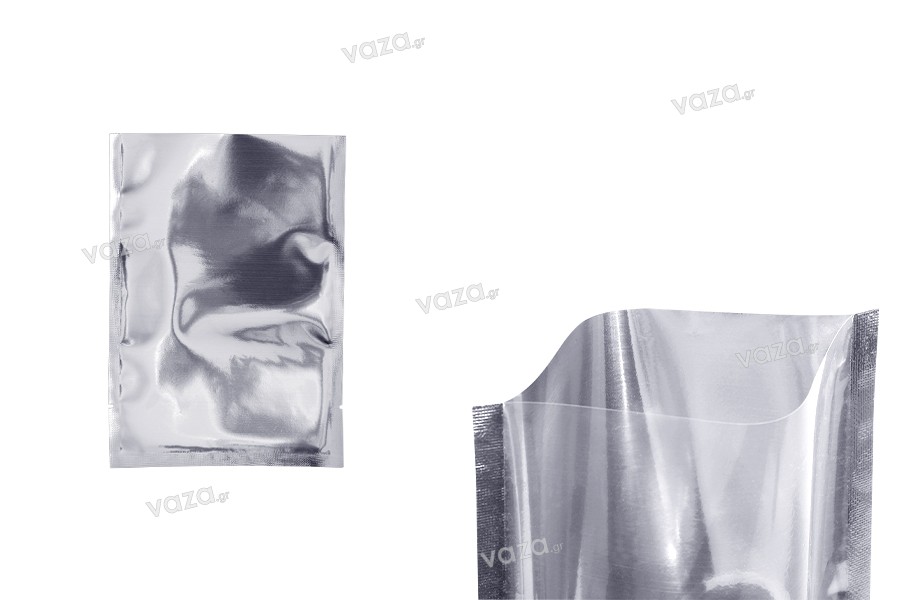 Σακουλάκια αλουμινίου 110x160 mm με δυνατότητα σφράγισης με θερμοκόλληση - 100 τμχ