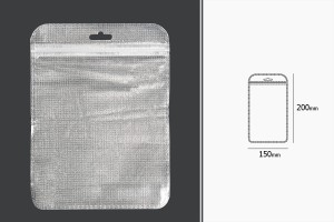 Beutel non woven 150x200 mm mit Druckverschluss und Euroloch -100 Stücke-bildabmessungen