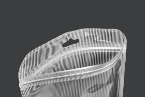 Sachets en plastique avec fermeture éclair 150 x 200 mm rayés, transparents de l'avant à l'arrière et eurohole - 100 pcs-5
