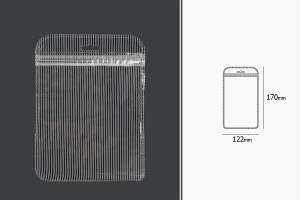 Σακουλάκια πλαστικά με κλείσιμο zip 122x170 mm ριγέ, διάφανα μπρος πίσω και τρύπα eurohole - 100 τμχ-εικόνα_διαστάσεις