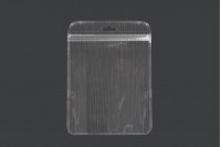 Both side transparent zip lock stripe bags with Eurohole in size 150x200 mm - 100 pcs