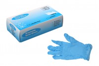 Gants bleus en nitrile jetables sans poudre, taille Medium-paquet de 100 pièces