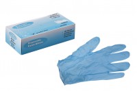 Gants jetables bleus en nitrile sans poudre, taille Large-paquet de 100 pièces