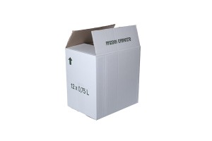 Carton aux dimensions 31 x 24 x 33 en coeuleur blanche à 3 feuilles, « FRAGILE » - sans blister - 20 pcs-εικόνα_προϊοντική