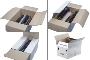 Kuti kartoni 32x24x17 të bardha, me 3 fletë, për 6 shishe 700ml ose 750ml - 25 copë-imazh_grup