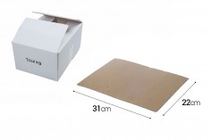jos pentru cutie de carton alb 3 straturi, 6 sticle de 700ml sau 750ml