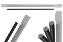 Papierstrohhalme, ökologisch 180x6mm in schwarzer Farbe - 100 Stück (Einzelverpackung) Papierstrohhalme, ökologisch 180x6mm in schwarzer Farbe - 100 Stück (Einzelverpackung)
