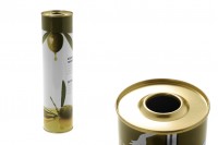 Blechdose für  Olivenöl 750 ml, zylindrisch (F 24)