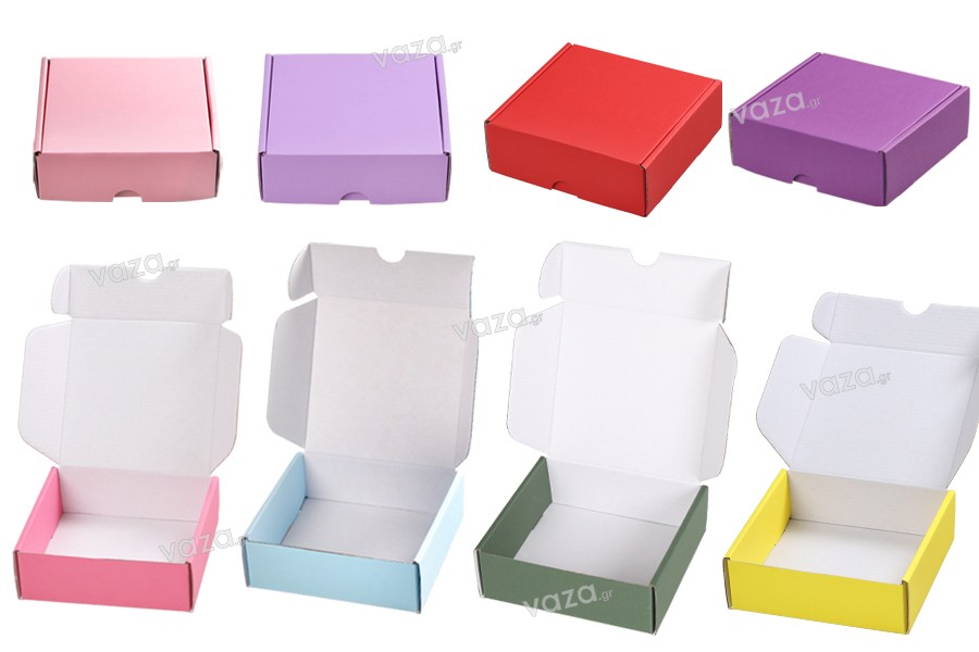 Κουτί συσκευασίας από χαρτί κραφτ 145x135x50 mm χωρίς παράθυρο - Συσκευασία 10 τμχ