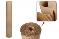 Corrugated corrugated cardboard in natural color. For sale per roll with a length of 10 m - width 1.20 m