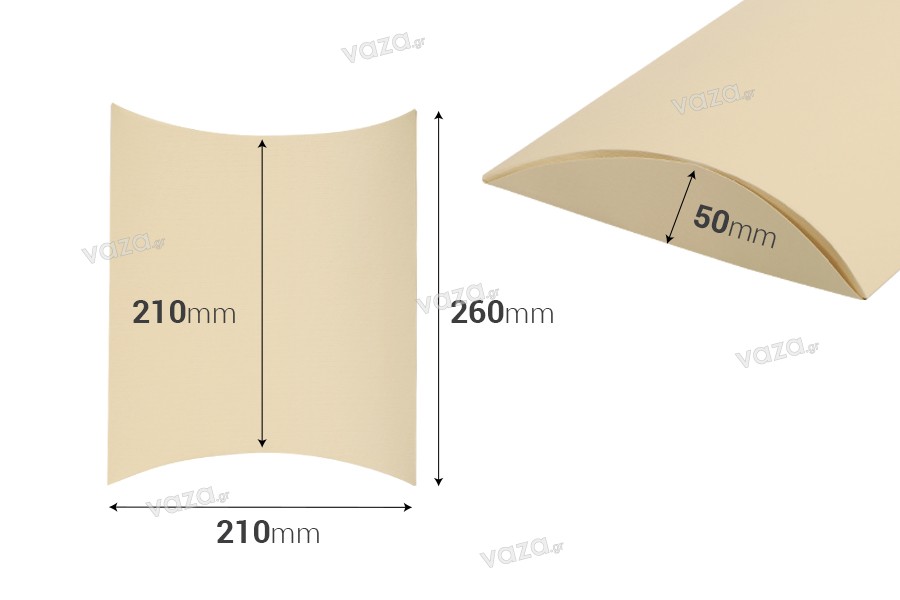 Κουτί δώρου 210x210x50 mm χάρτινο σε διάφορα χρώματα - 10 τμχ